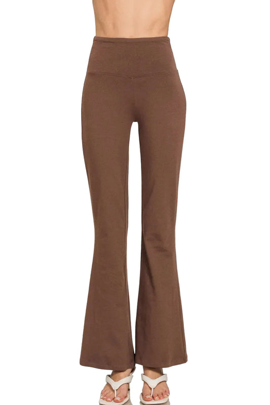Wide Waistband Yoga Flare Pants
