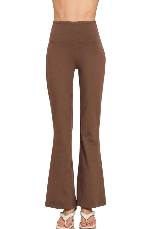 Wide Waistband Yoga Flare Pants
