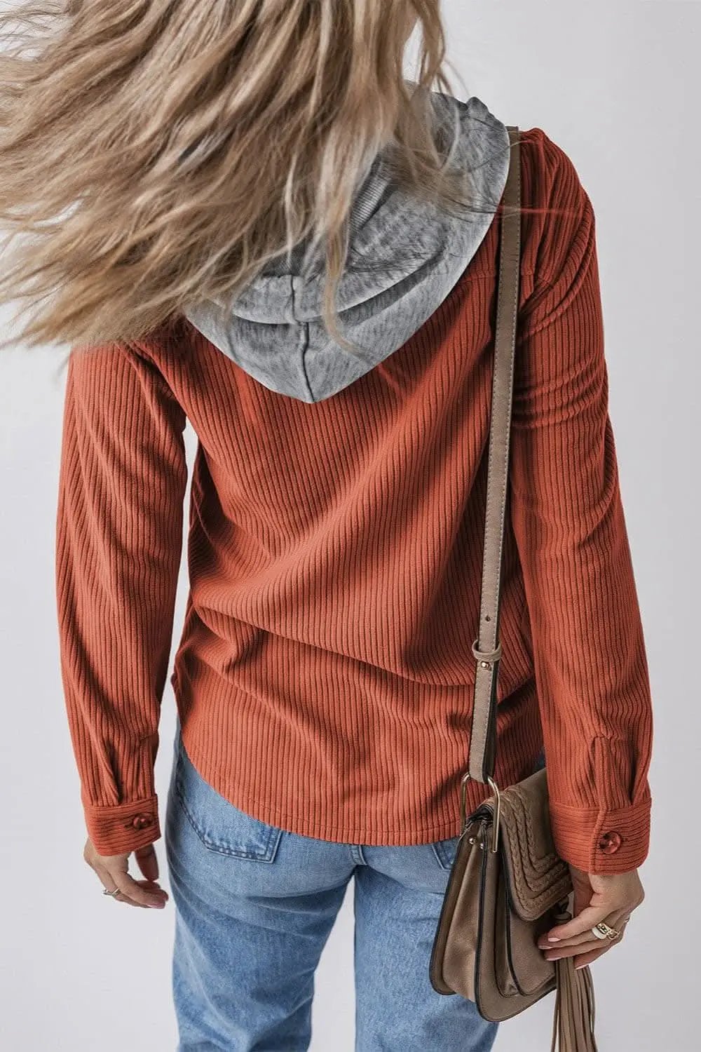 Trendsi Hooded drawstring jacket with pockets