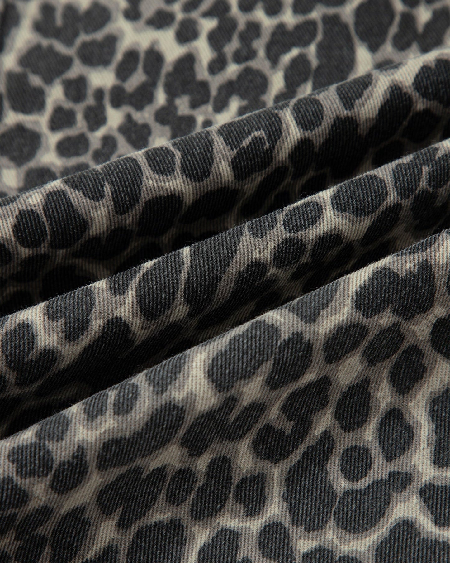 Naeve Leopard Print High Waist Barrel Jeans