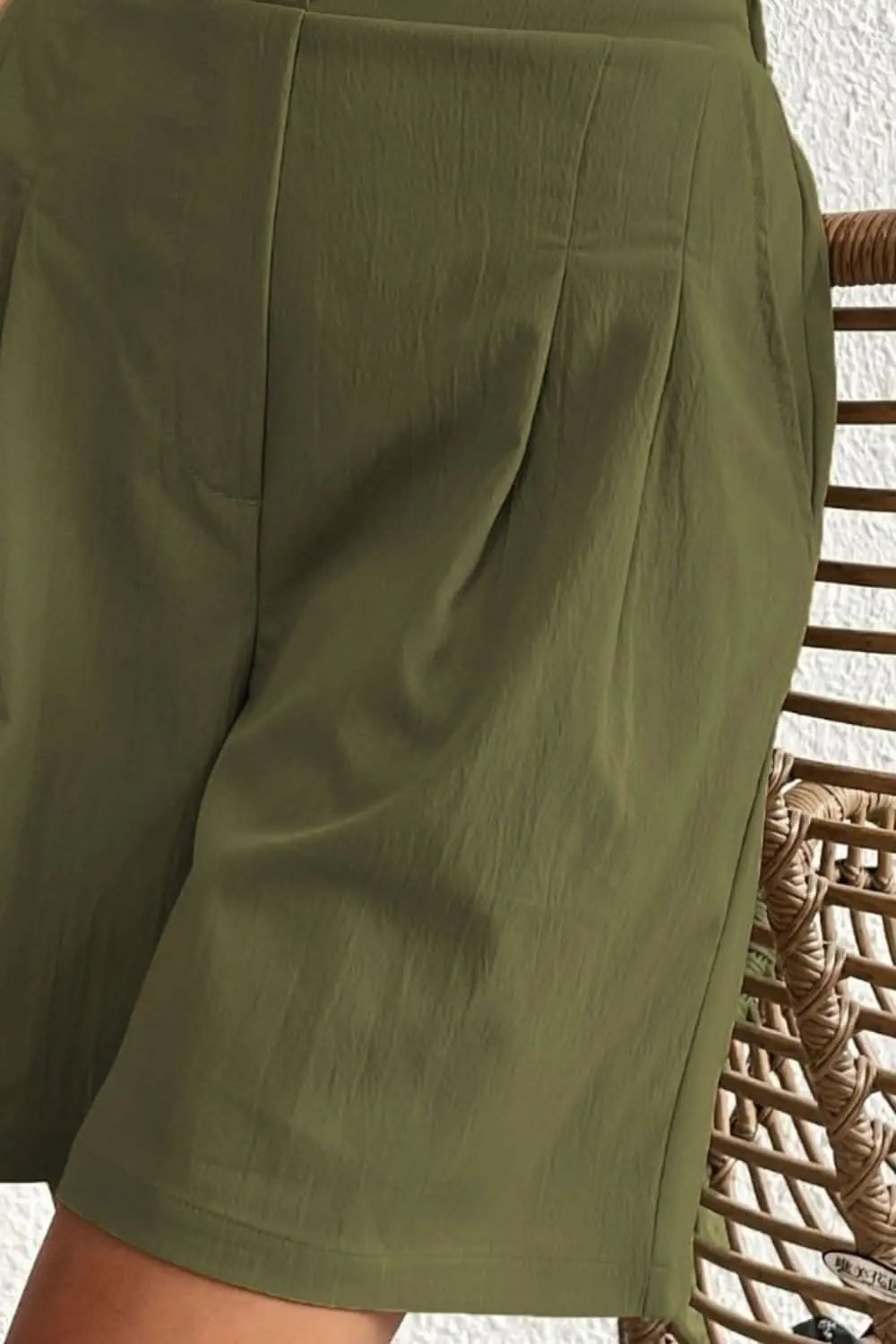 Trendsi High-waisted pocket shorts for women