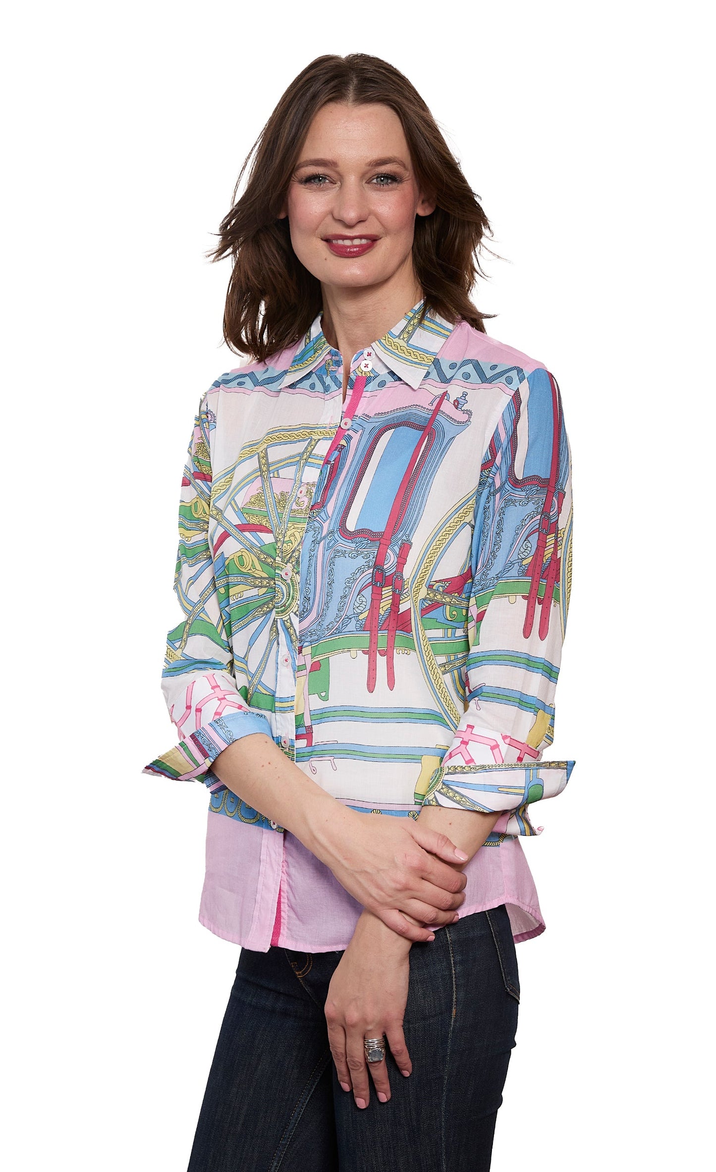 3/4 Sleeve Rome Shirt Coach Pink