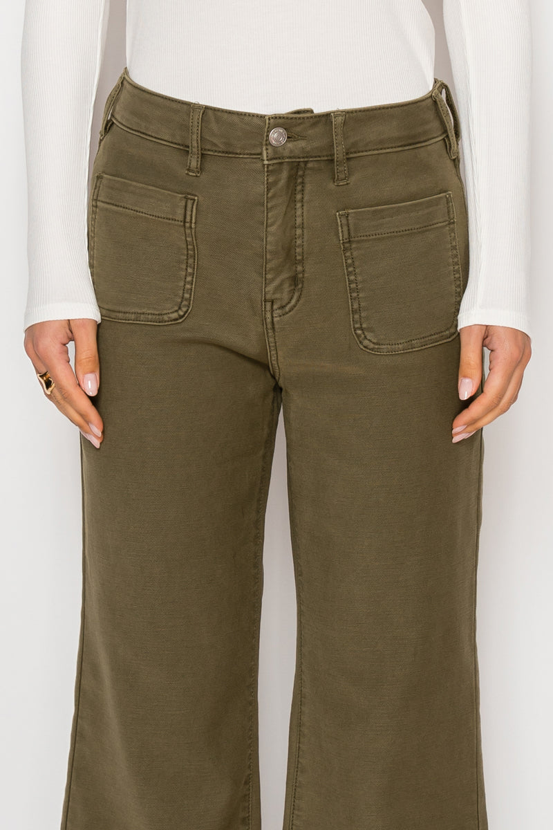 Margot High Rise Crop Palazzo Jeans