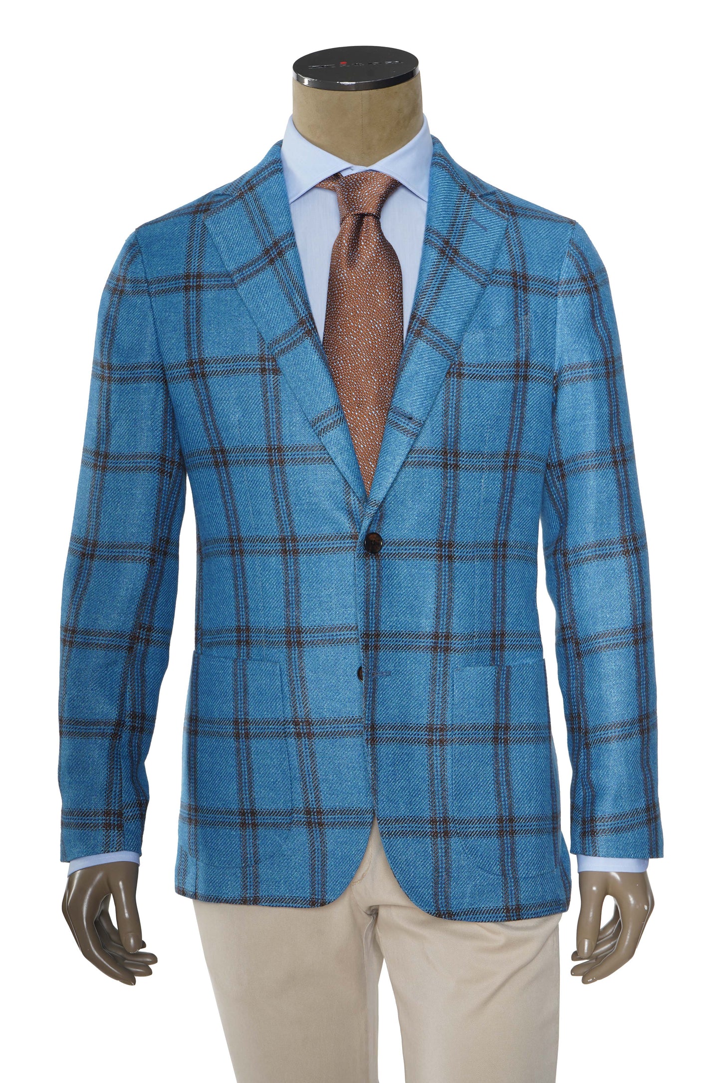 Sartorio Double Windowpane Wool Sport Jacket