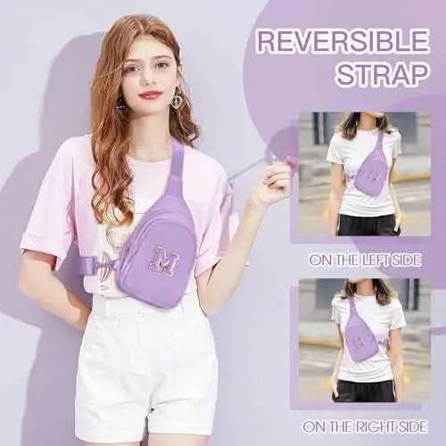 Sling Bag - Personalized Initial - Cute Crossbody Chest Bag