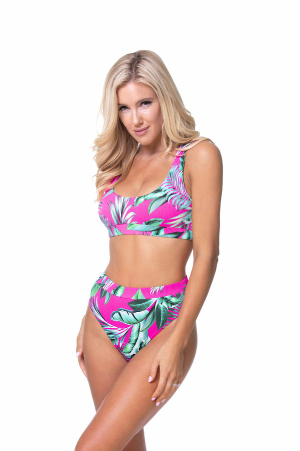 RIBBED ELASTIC BAND BIKINI SET