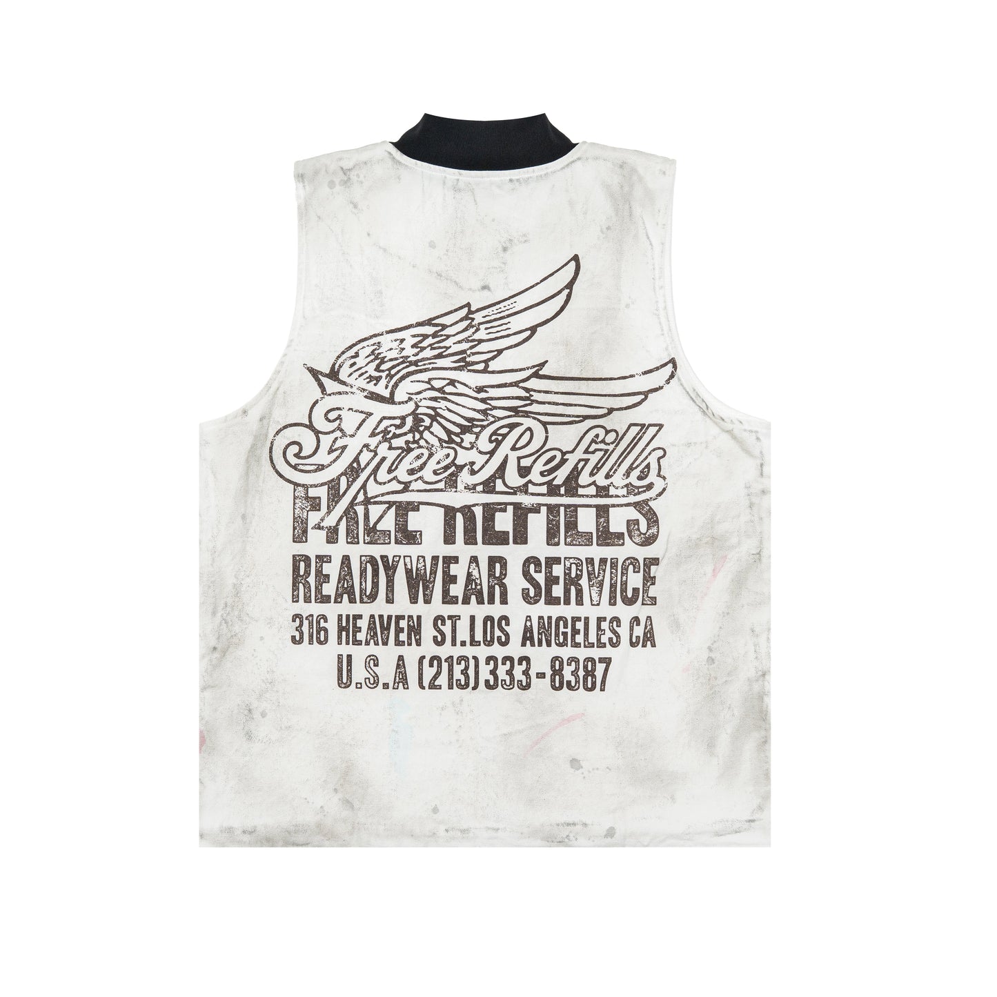 Service Grunge Vest Jacket - Cream
