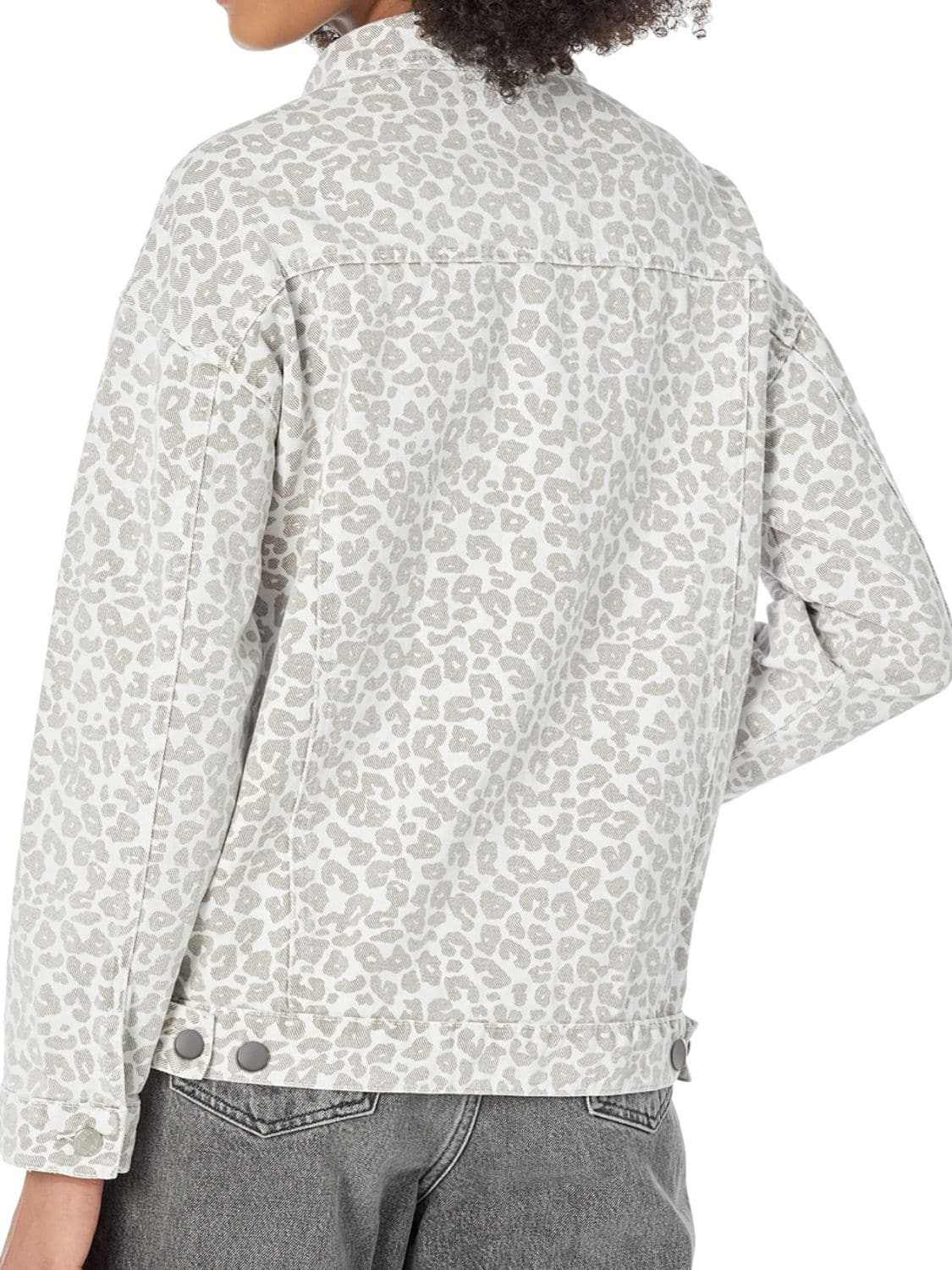 Trendsi Leopard Print Denim Jacket