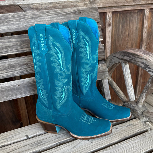Turquoise Suede Boot | Roper