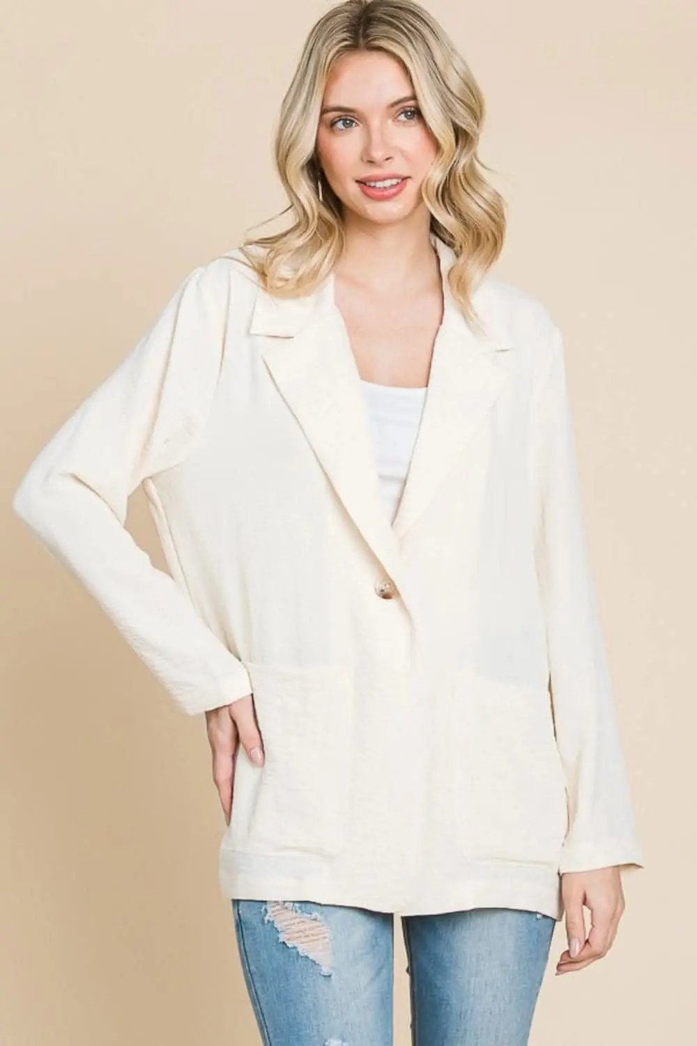 Trendsi Culture Code blazer with pockets