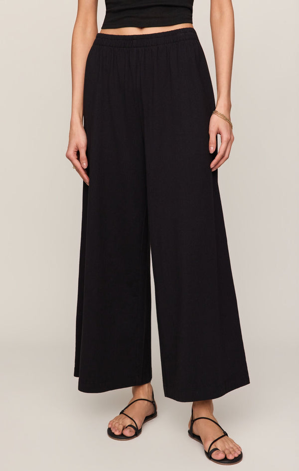 Z Supply - Scout Jersey Crop Flare Pants, True Black