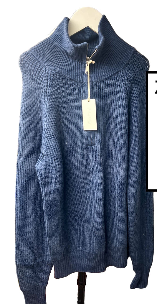 Z Supply - Navy Turtleneck Quarter Zip Sweater