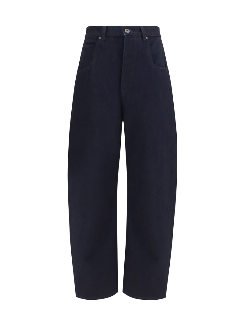 Wide-Leg Jeans in Dark Indigo Denim