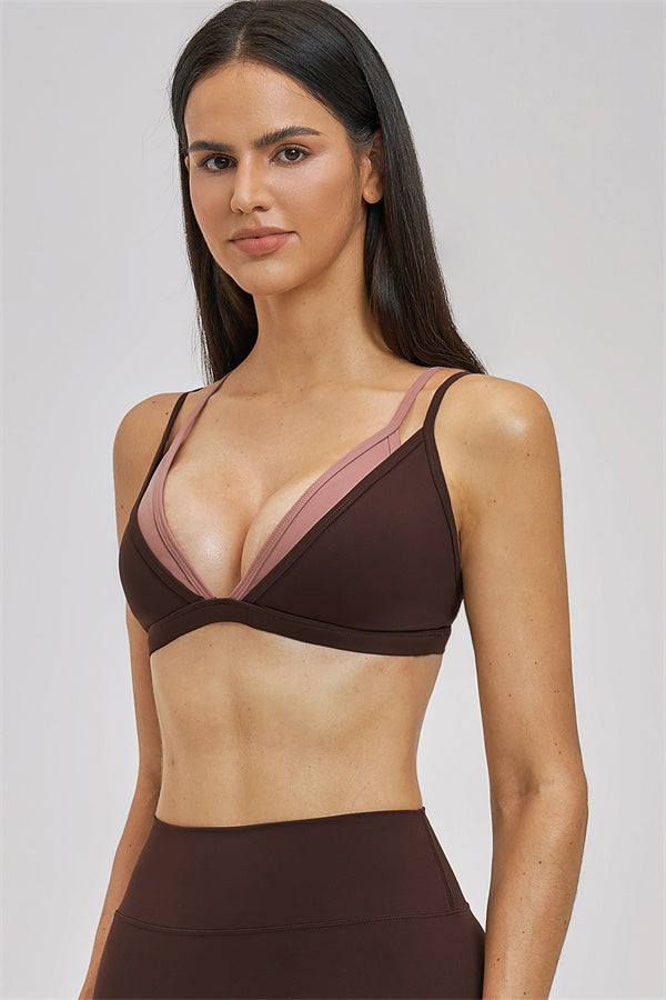 The New Seraphine Layered V Sports Bra Shorts 2-Piece Set