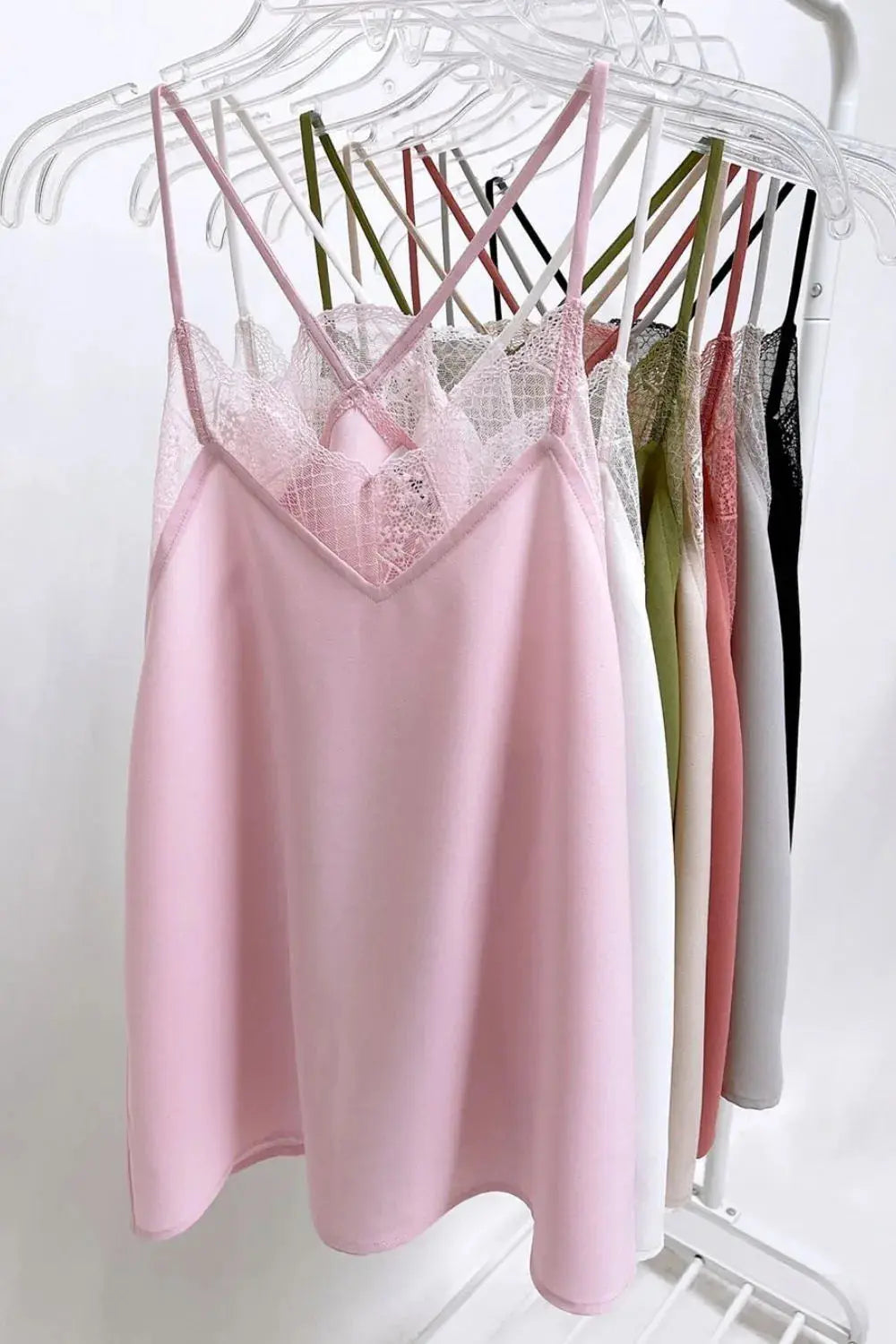 Lace Cami Tank Top - Delicate Lace Trim - Cute & Comfy