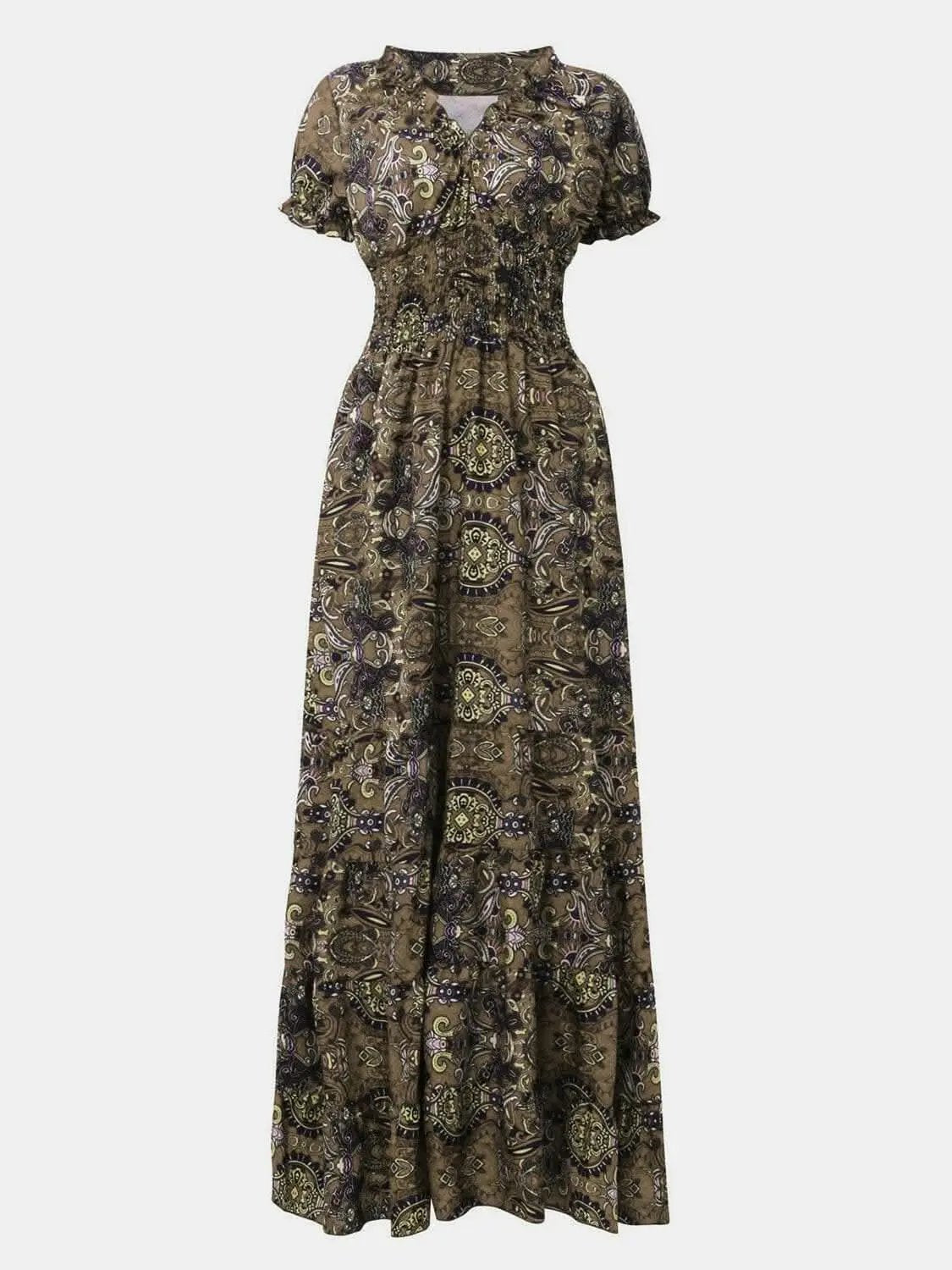 Trendsi Chic smocked v-neck dress