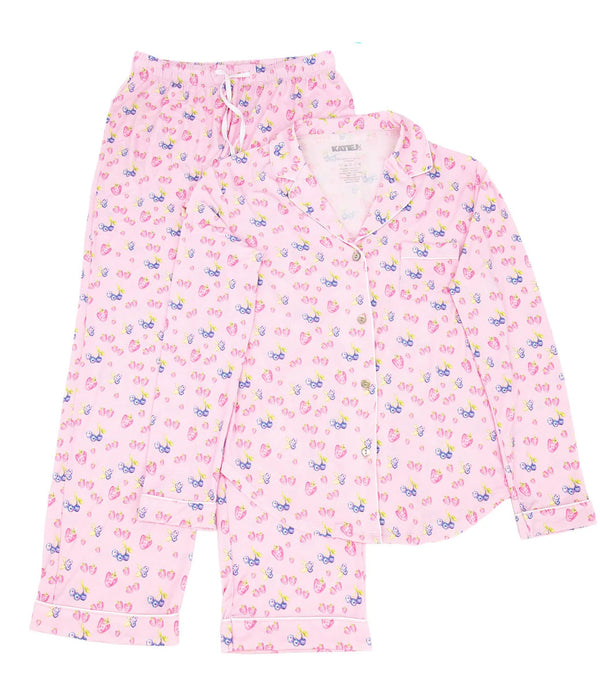 Katie J - Junior Maia Pants Set, Berries and Cream