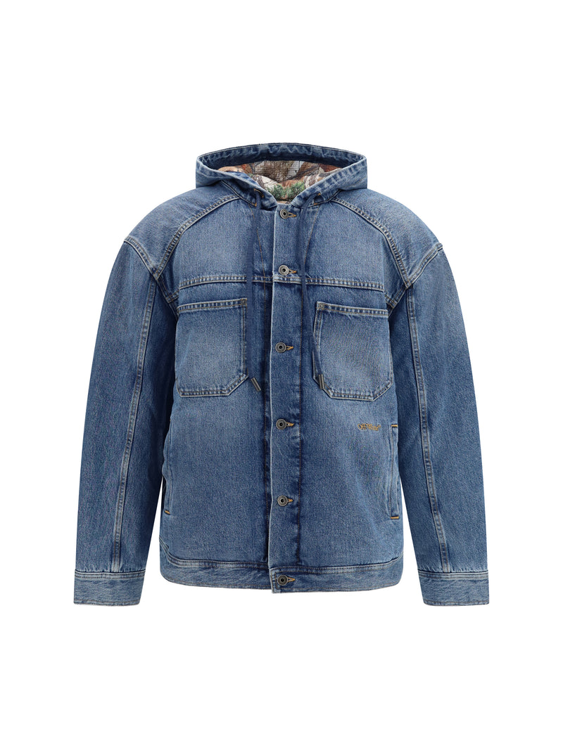Padded Denim Jacket Bookish Light Blue