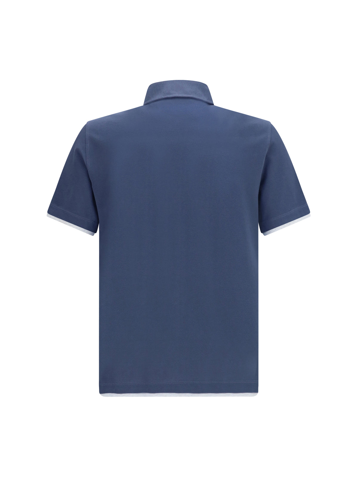 Polo Shirt Short-Sleeve Cotton Denim/Pearl