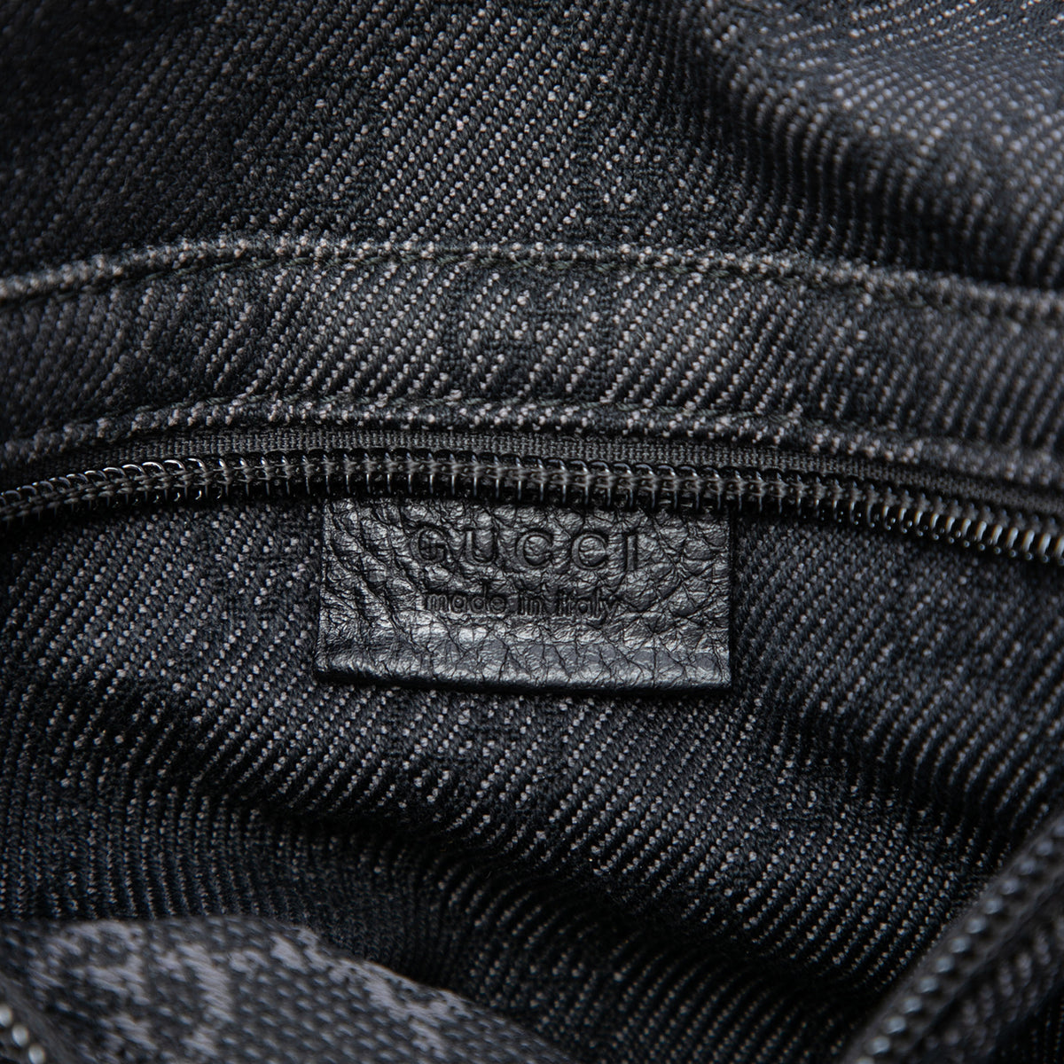 Tote Bag GG Denim Black (Pre-Owned)
