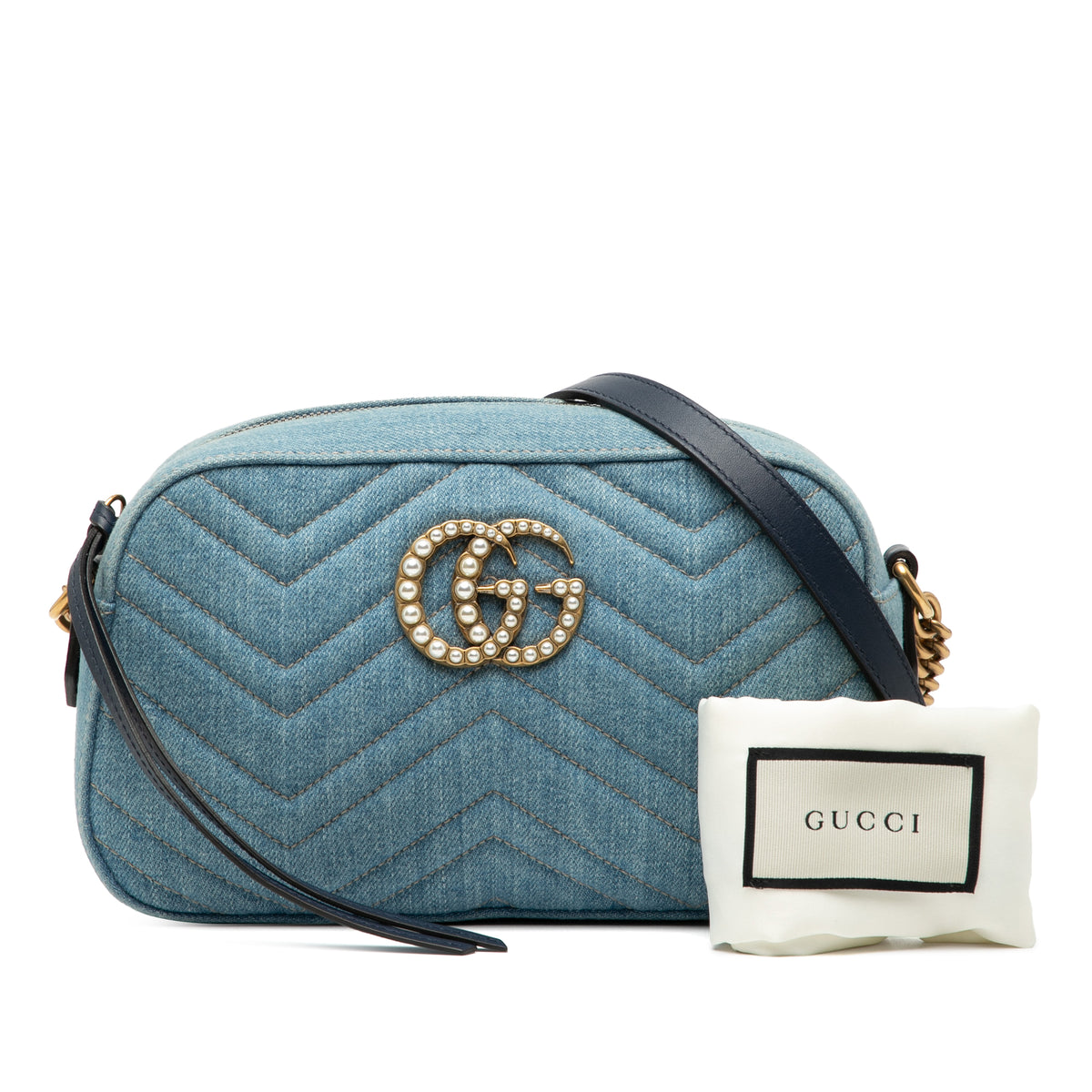 Crossbody Bag GG Marmont Denim (Pre-Owned)