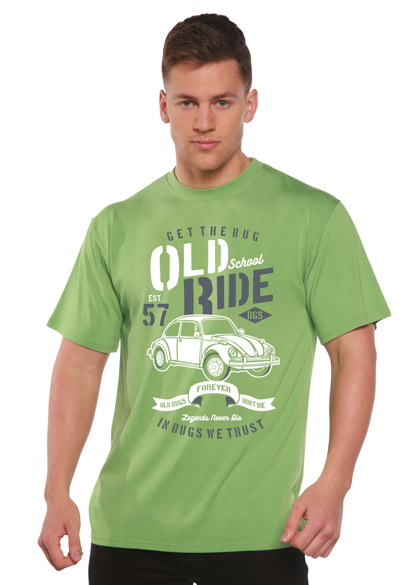 Old School Ride Spun Bamboo® Men's Bamboo Viscose/Organic Cotton Short Sleeve Graphic T-Shirt