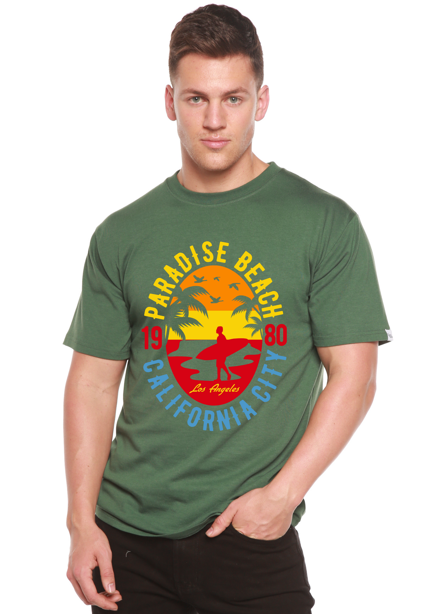 Sunshine Paradise Spun Bamboo® Men's Bamboo Viscose/Organic Cotton Short Sleeve Graphic T-Shirt