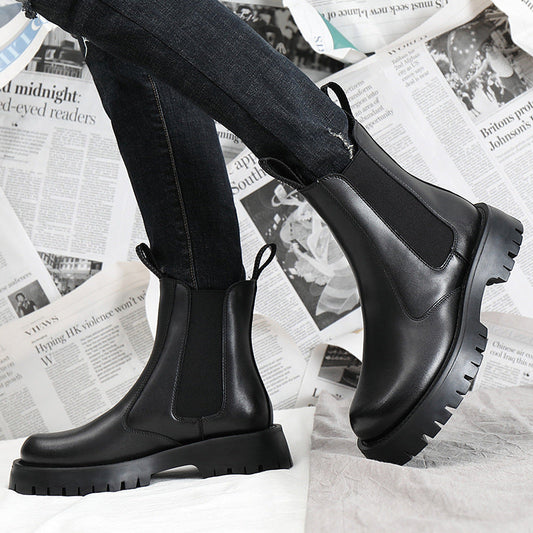 Fleece-Lined Winter Boots – Warm Outdoor Streetwear