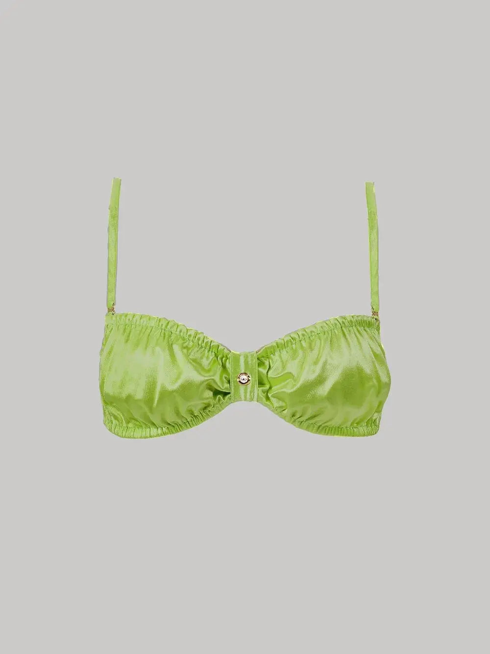 Bikini Top - Adjustable Ruched - Chartreuse Swimwear