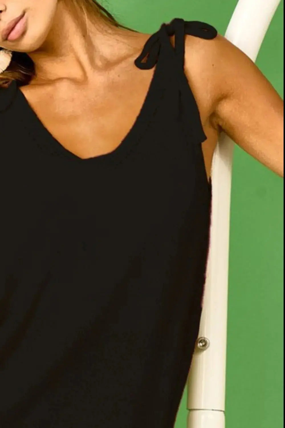 Knit Tank Top - Solid Color Sleeveless - Casual