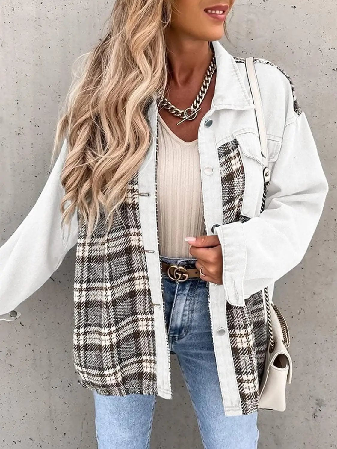 Jacket - Plaid Oversized - Cotton