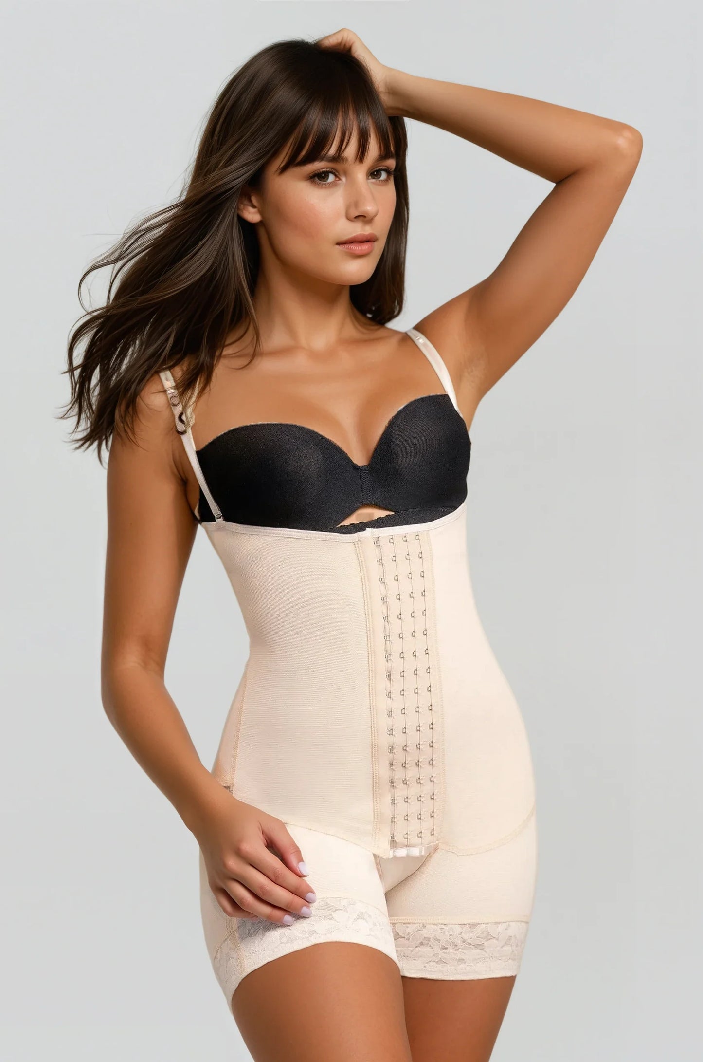 Mid Thigh Hook & Eye Bodysuit