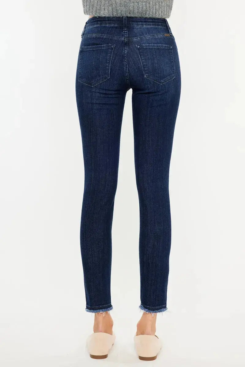 Women's Jeans - High Rise - Slim Fit Raw Hem