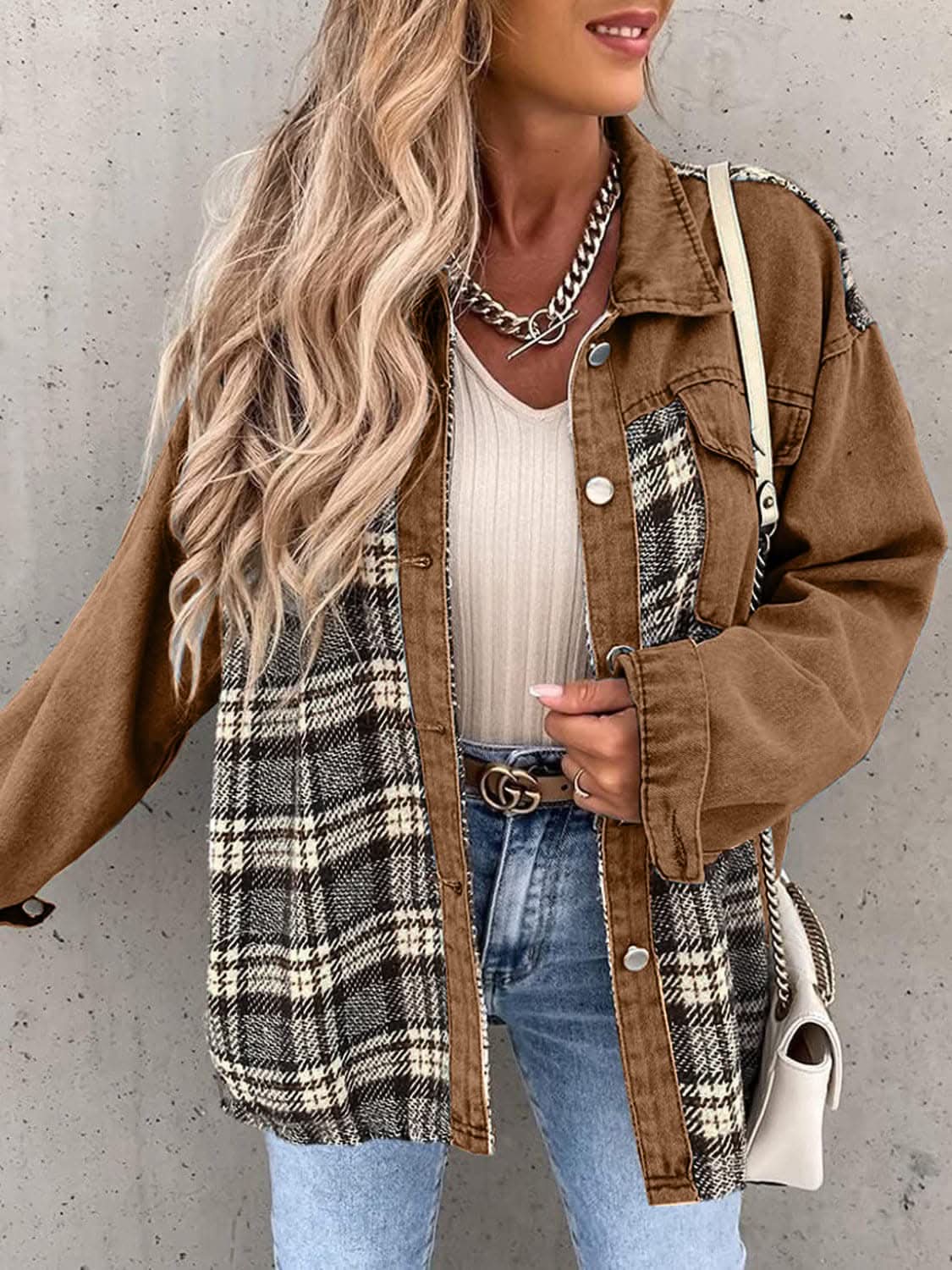 Jacket - Plaid Oversized - Cotton
