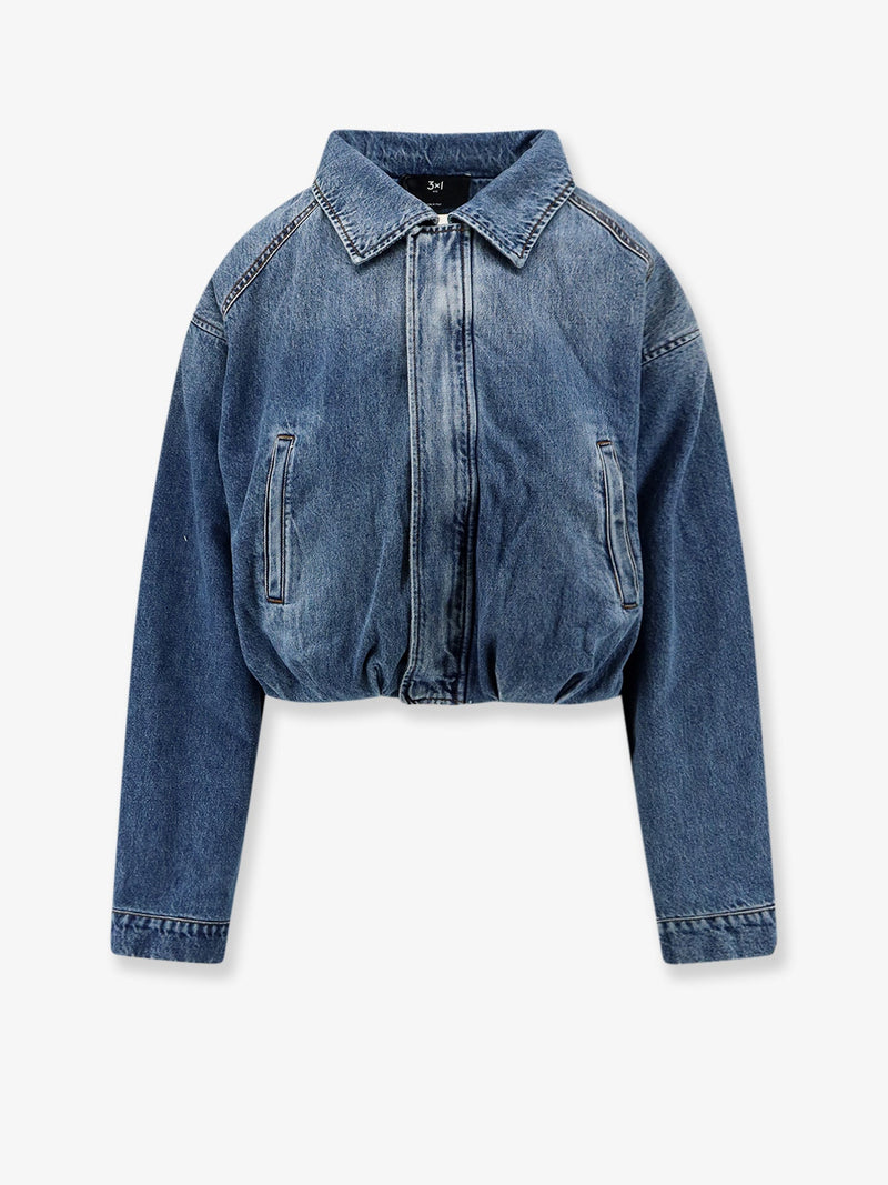 Amelia Folded Cotton Denim Jacket