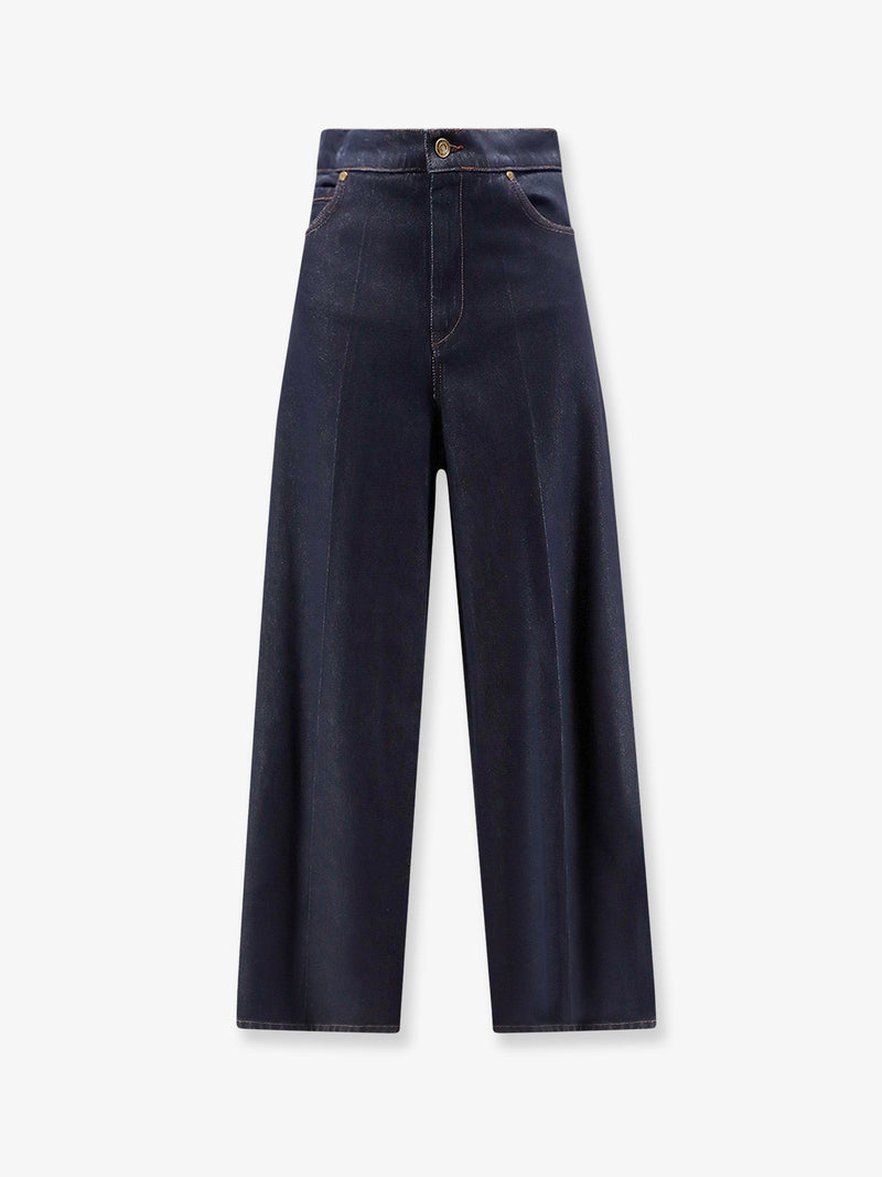 Flared Mxmquatto Dark Blue Denim Jeans