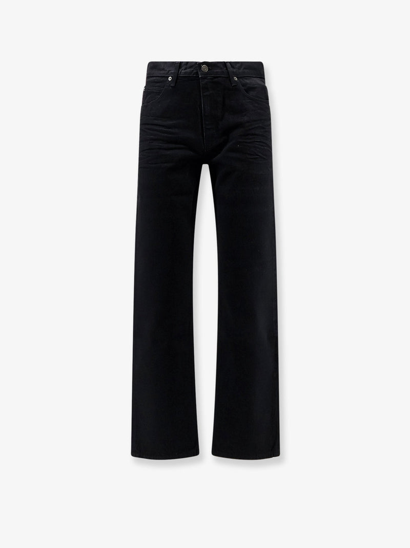 Straight Leg Black Denim Jeans