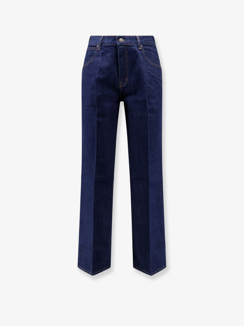 Flared-Leg Cotton Jeans