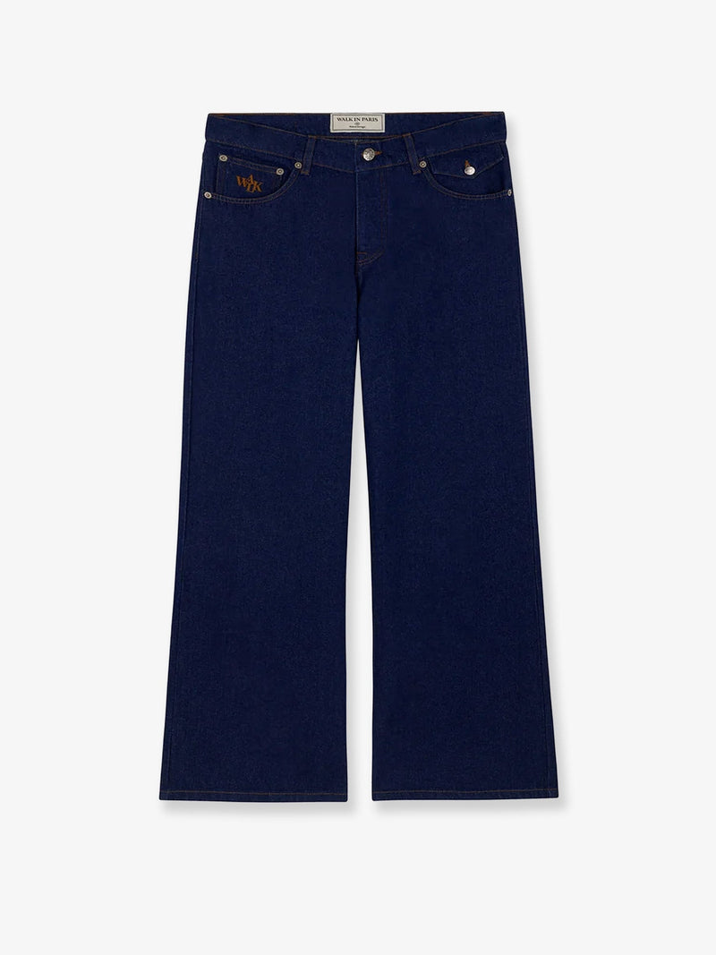 Wide-Leg Denim Jeans