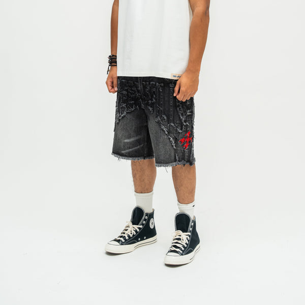Core Denim Jorts - Black Wash