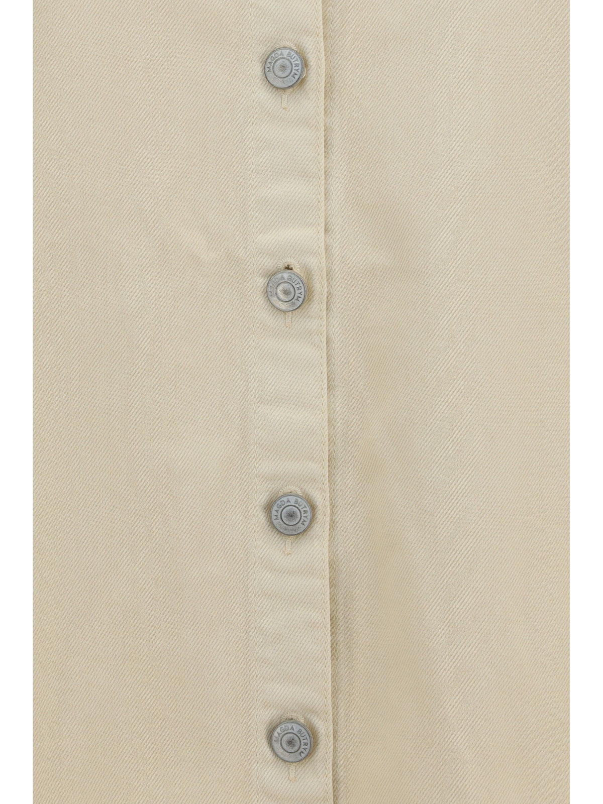 Oversized Denim Shirt in Beige