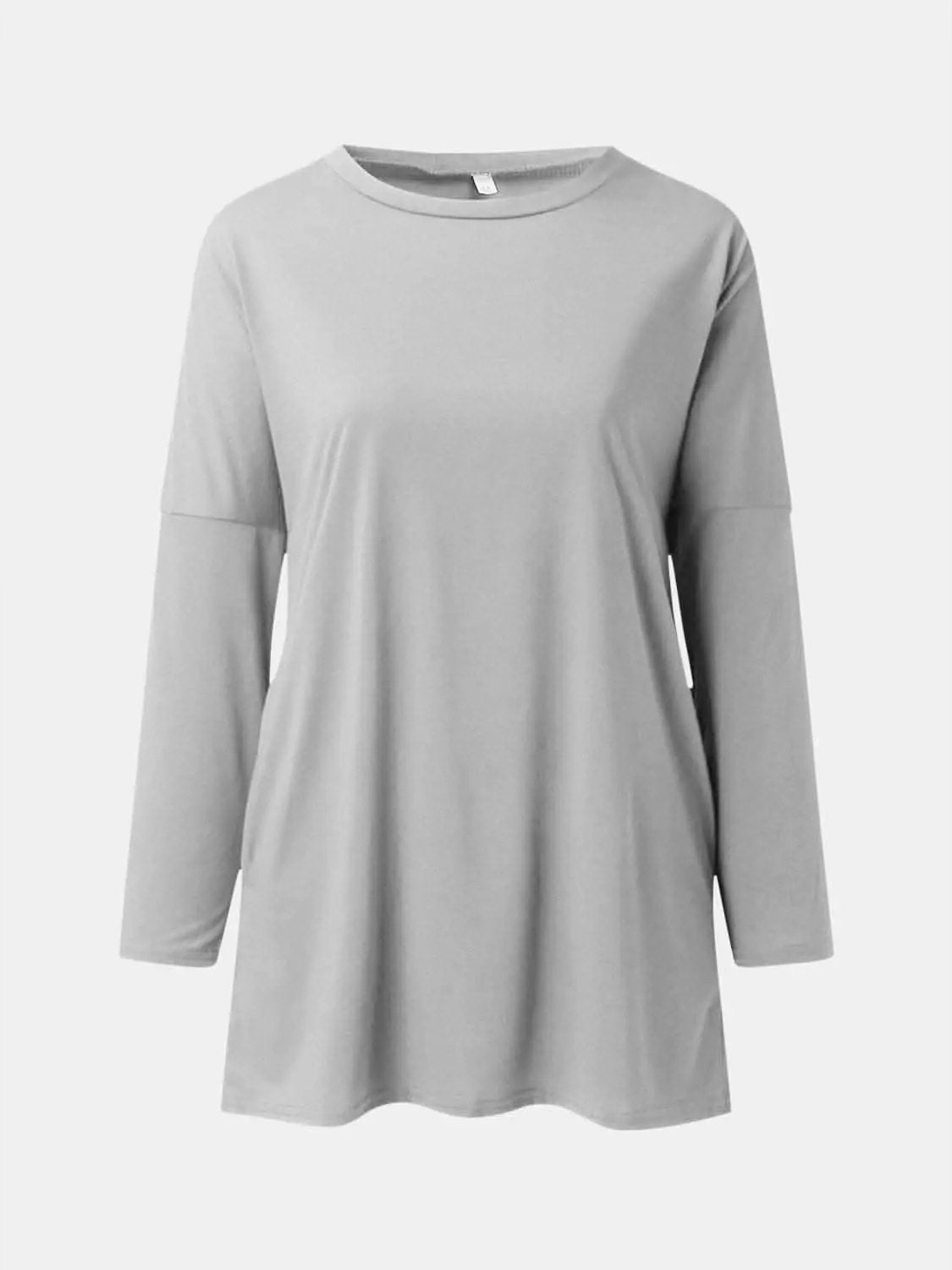 Trendsi Pocketed long sleeve tee - chic style