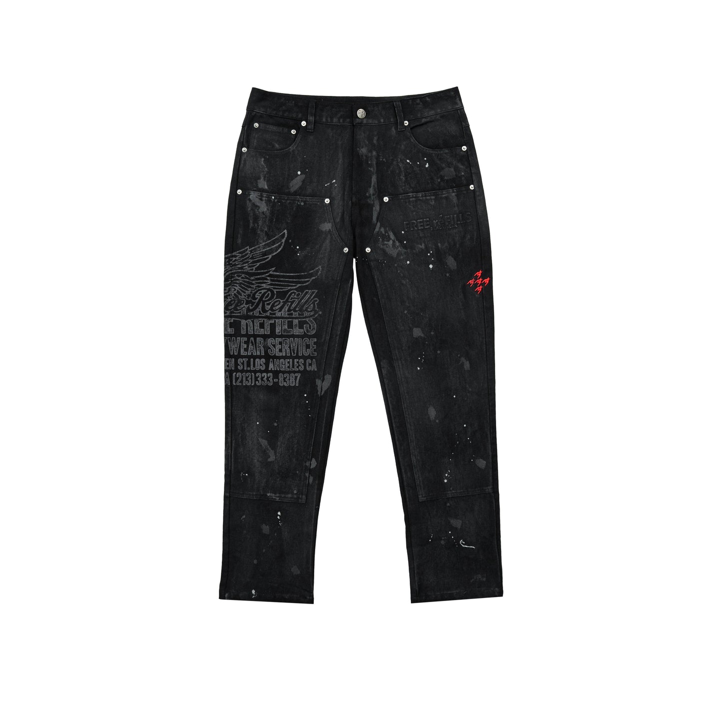 Service Grunge Carpenter Pants - Black