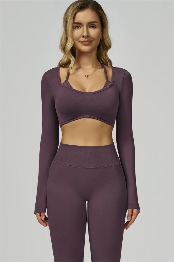 The Prime Long Sleeve Crop Top Leggings 2-Piece Set