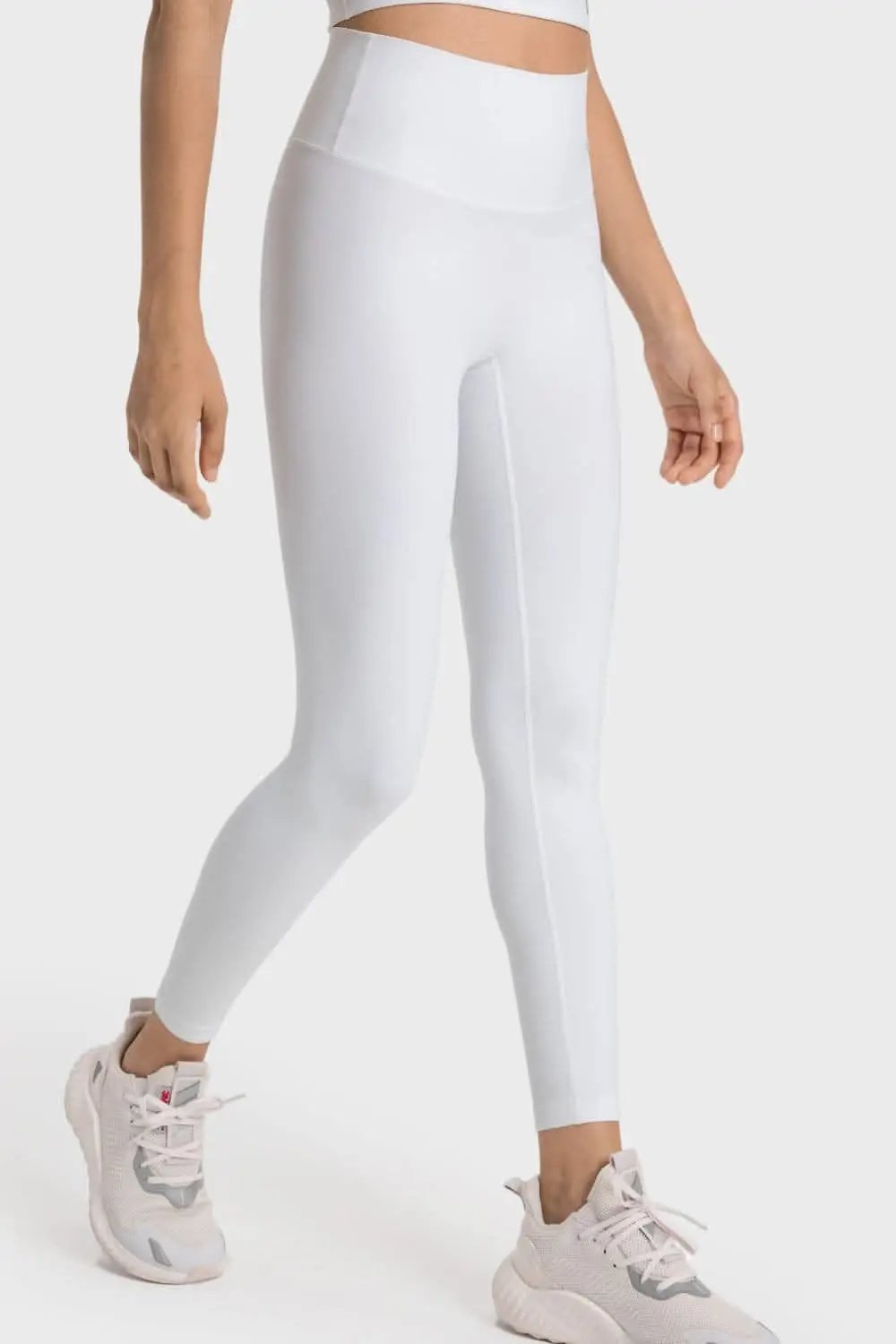 Trendsi High-rise yoga leggings with wide waistband