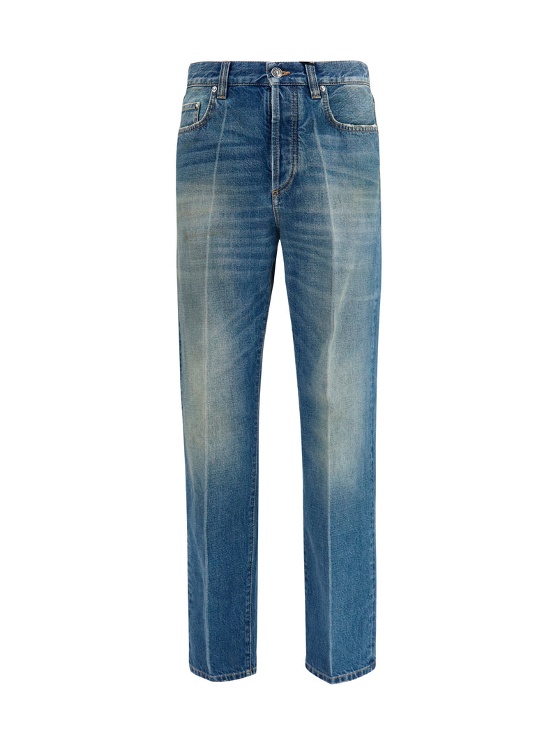 Jeans Straight-Leg Medium Blue