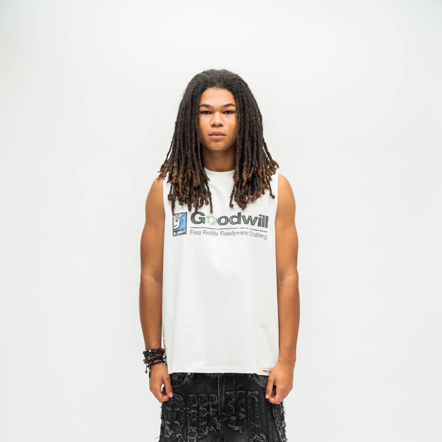 Goodwill Cut-Off Tee - White