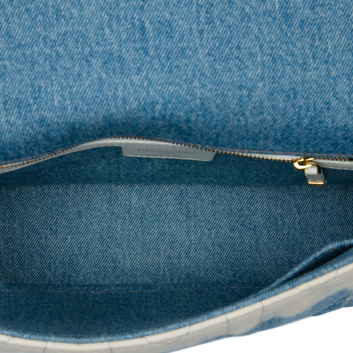 Dior Caro Macrocannage Denim Shoulder Bag, view 4