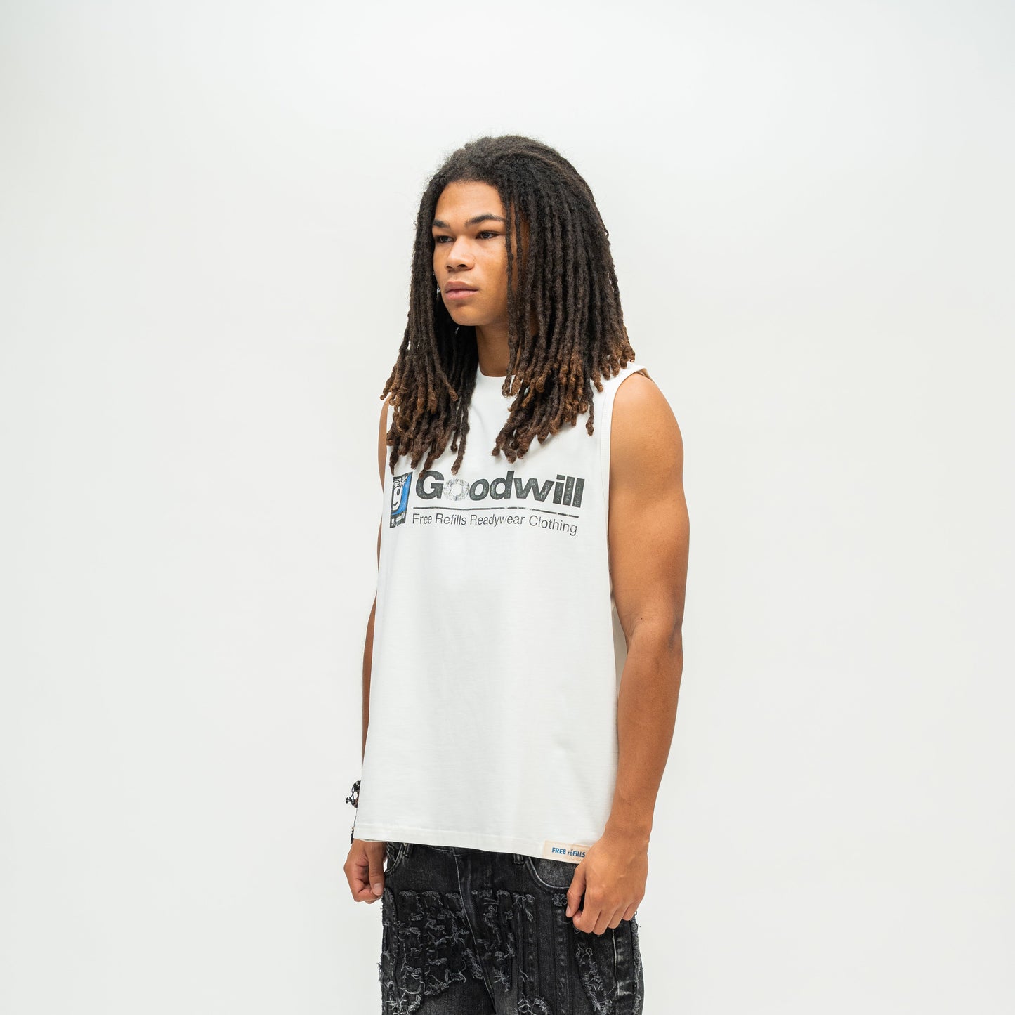 Goodwill Cut-Off Tee - White