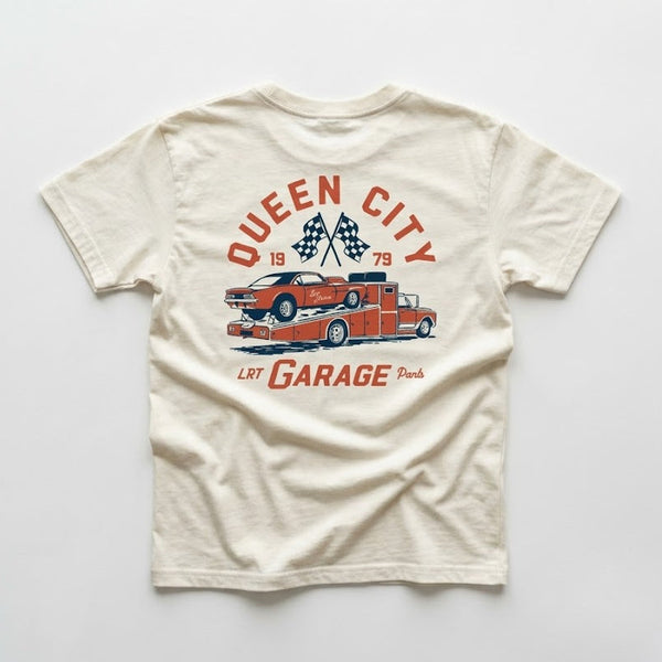 QUEEN CITY GARAGE TEE - VINTAGE CREAM